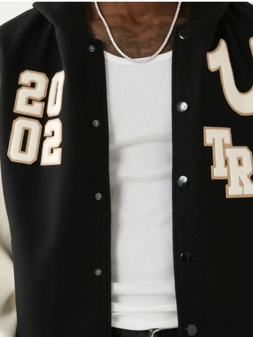 NEW True Religion Hooded Varsity Jacket size: L